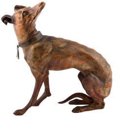 Italian wood carving of dog