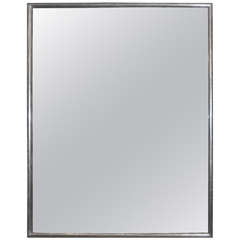 Antique Large Silver Leaf Mirror