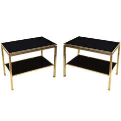 Paire de tables d
entrée de canapés par Guy Lefevre 
Jansen Editions