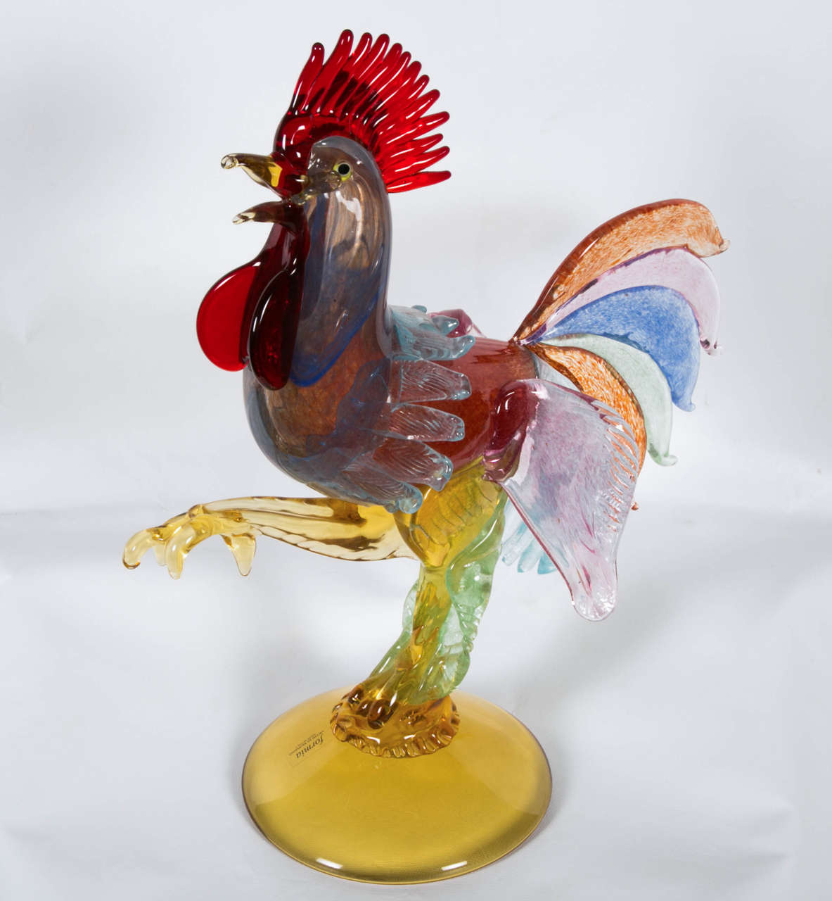 20th Century Italian Rooster Murano Glass 2