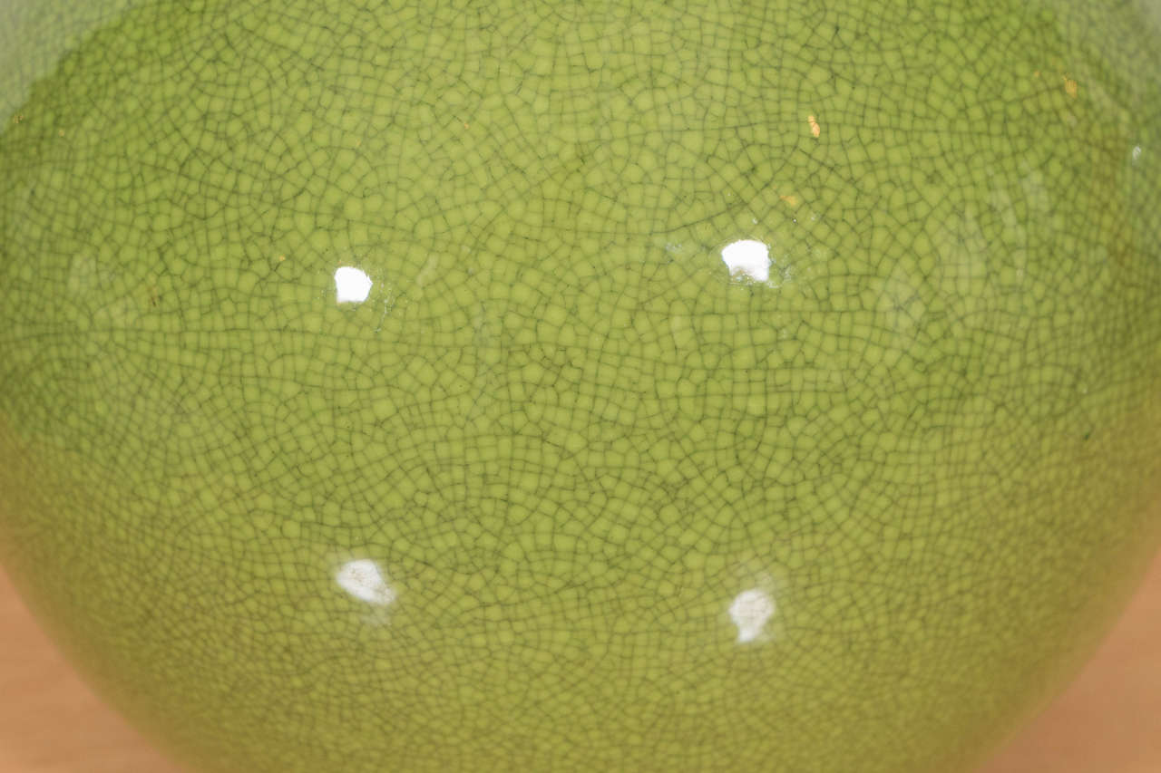 Chinese Chartreuse Craquelure Vase 1