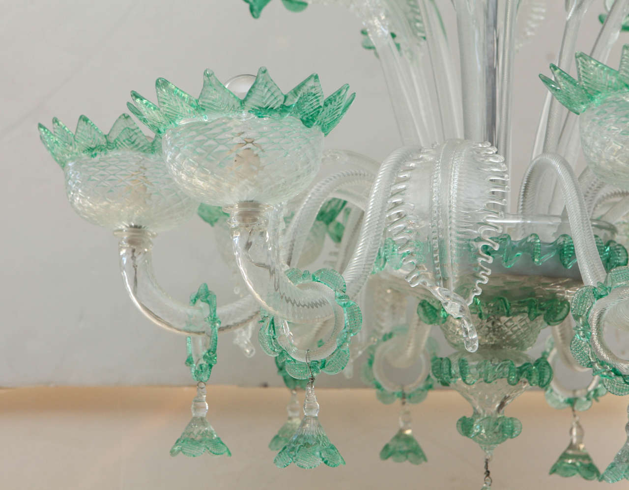 Italian Antique Murano Glass Chandelier For Sale