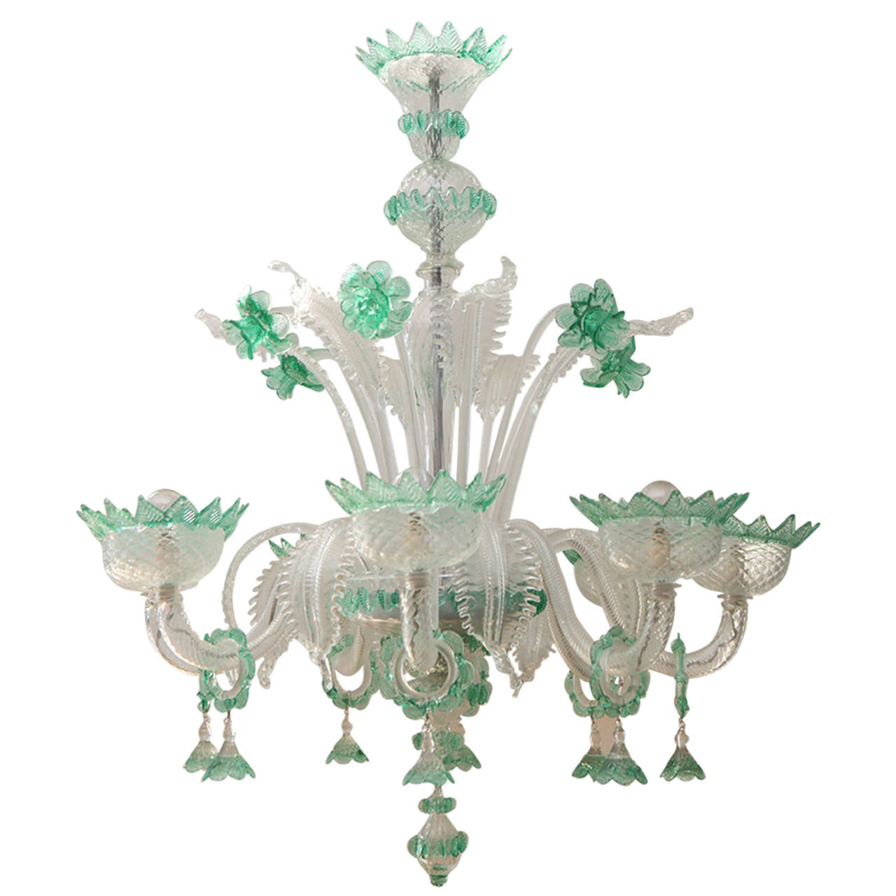 Antique Murano Glass Chandelier For Sale