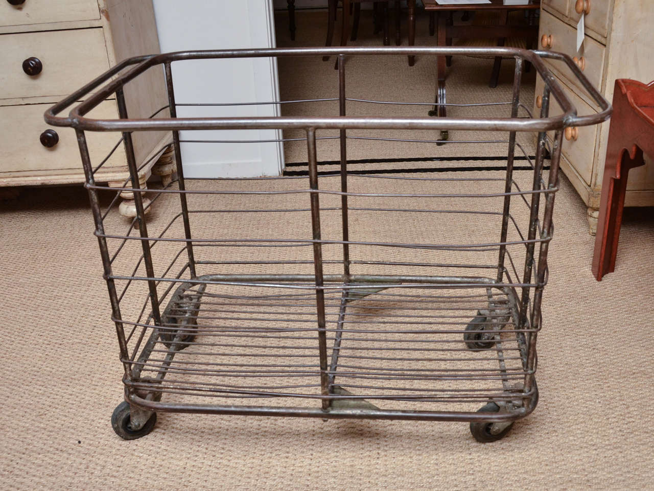 A steel baguette trolley from France would be perfect for storing fireplace logs.