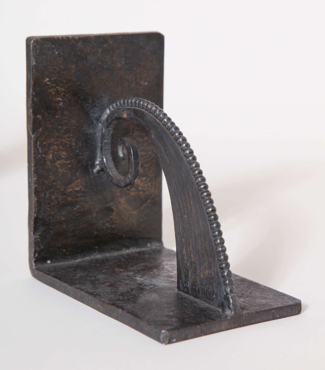 French Art Deco Pair of Forged Iron Bookends 1