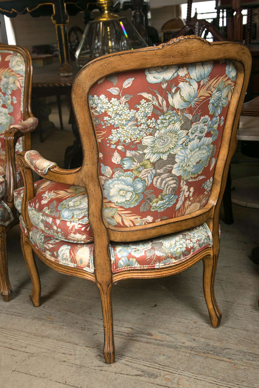 Pair of Louis XV Style Fauteuils 3