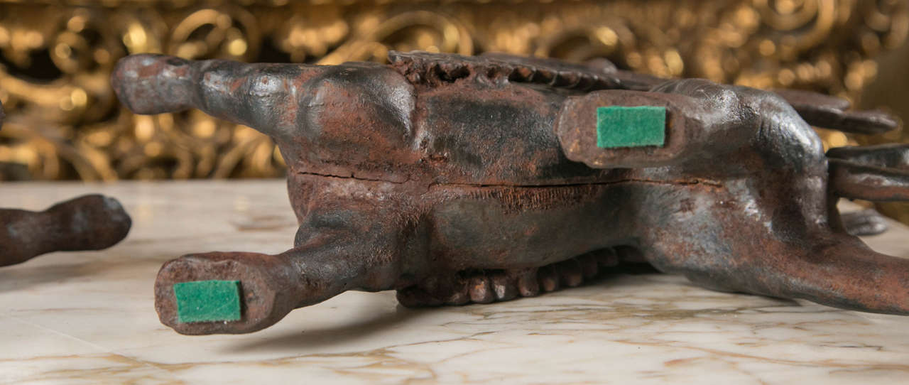 Pair of Cast Iron Griffins 3