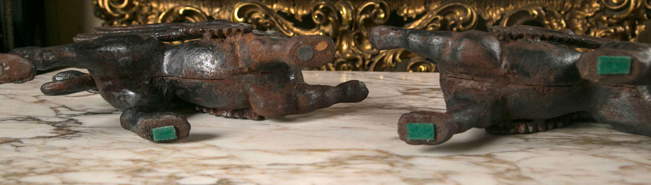 Pair of Cast Iron Griffins 4