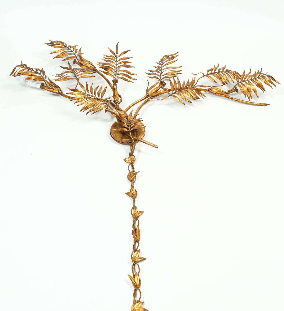 Metal Gold Palm Leaf Wall Light