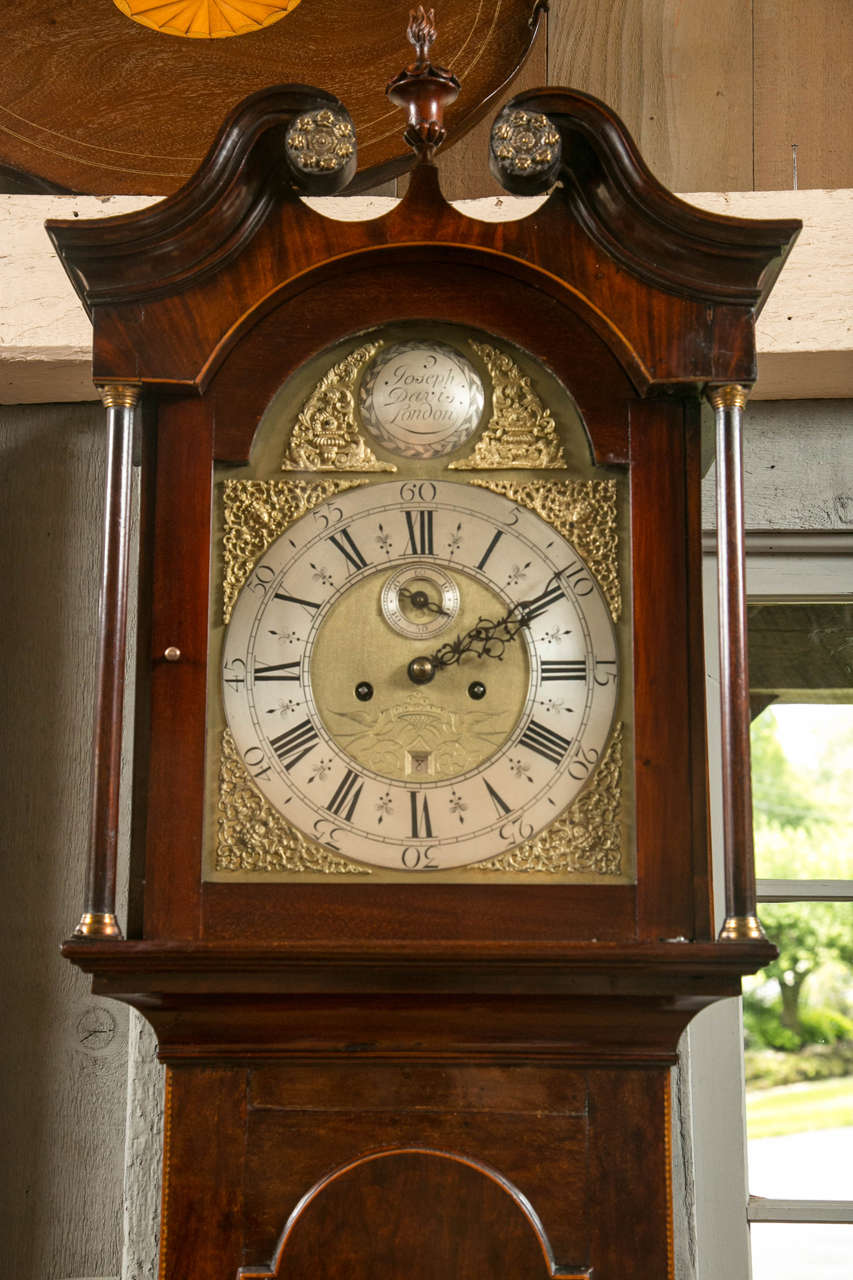 George II Mahogany Tall Case Clock For Sale