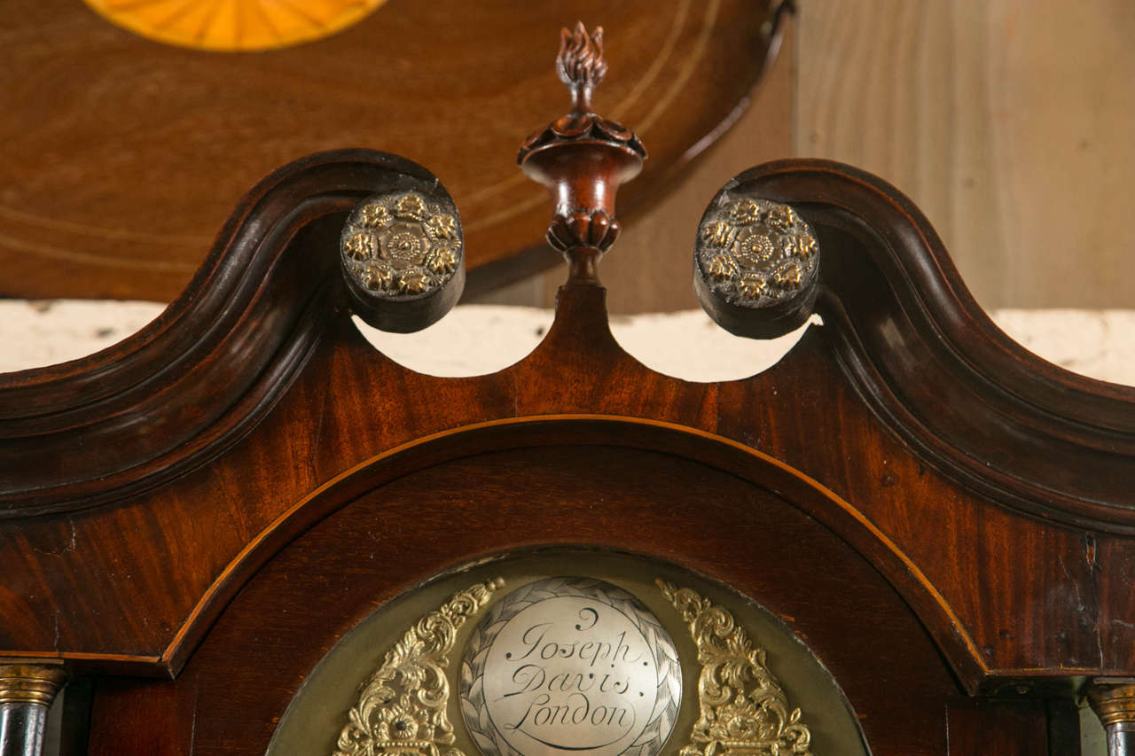 Mahogany Tall Case Clock In Excellent Condition For Sale In Woodbury, CT