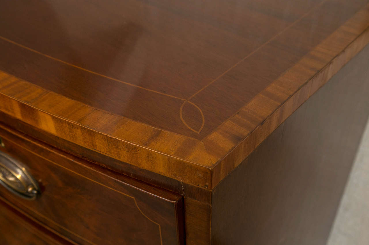 Hepplewhite Mahogany Bow Front Chest of Drawers