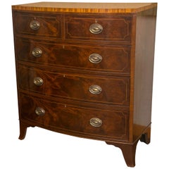 Used Mahogany Bow Front Chest of Drawers