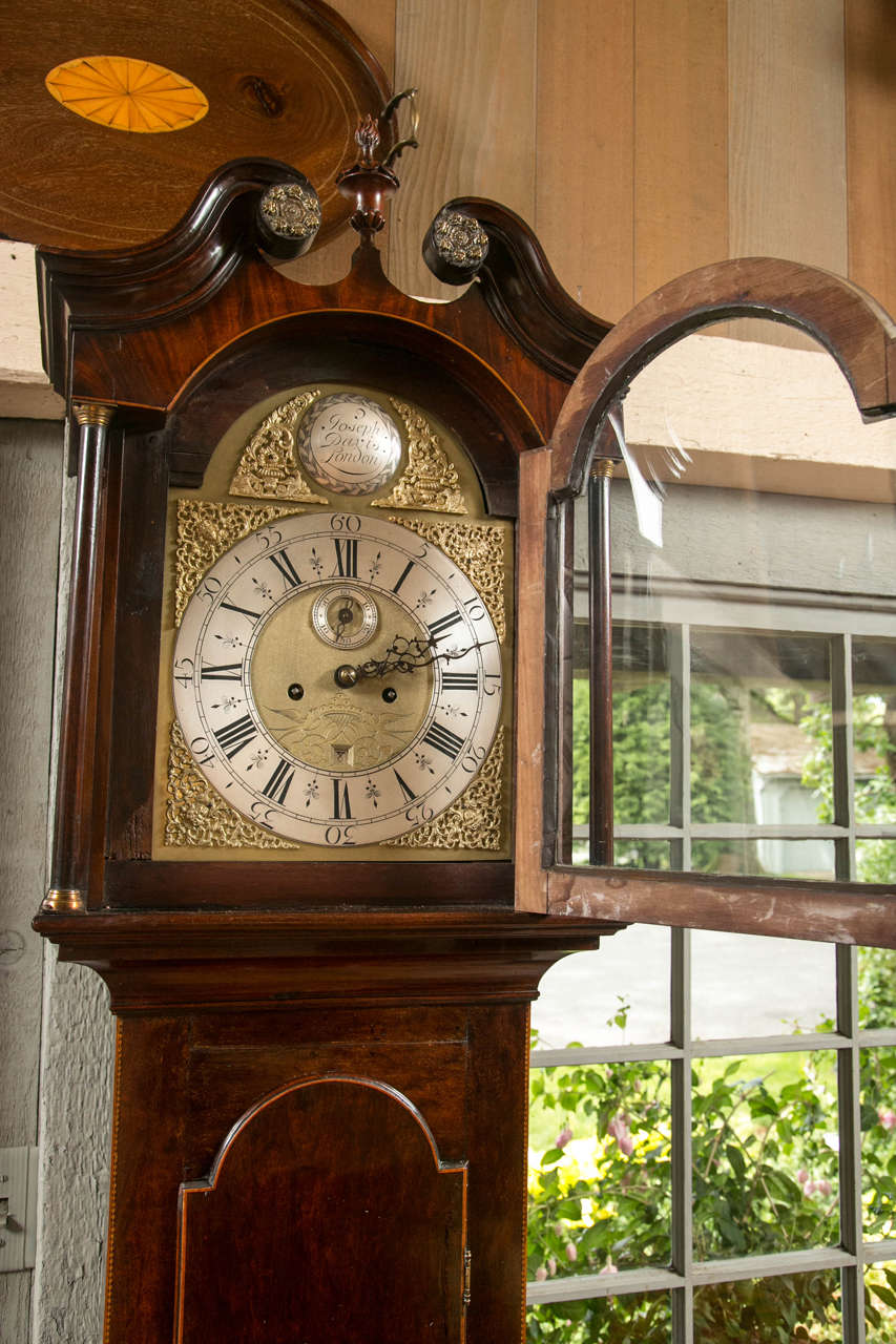 Mahogany Tall Case Clock For Sale at 1stDibs