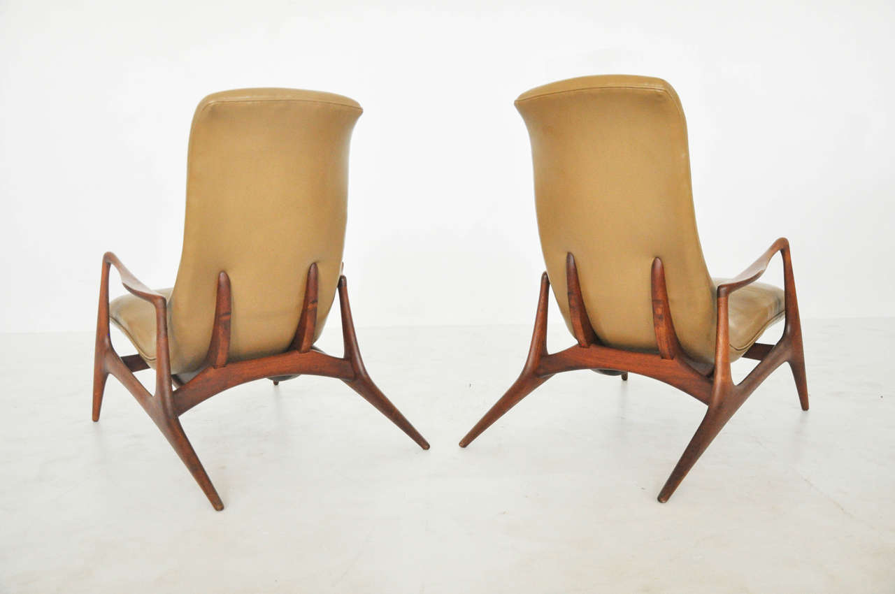 Vladimir Kagan Adjustable Lounge Chairs 2