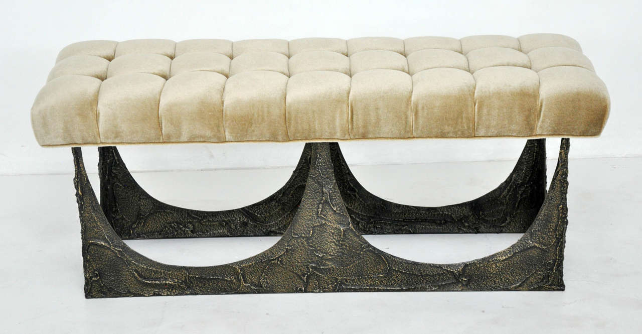 Paul Evans Sculpted Bronze Bench