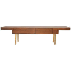 Dunbar Coffee Table with Brass Legs by Edward Wormley