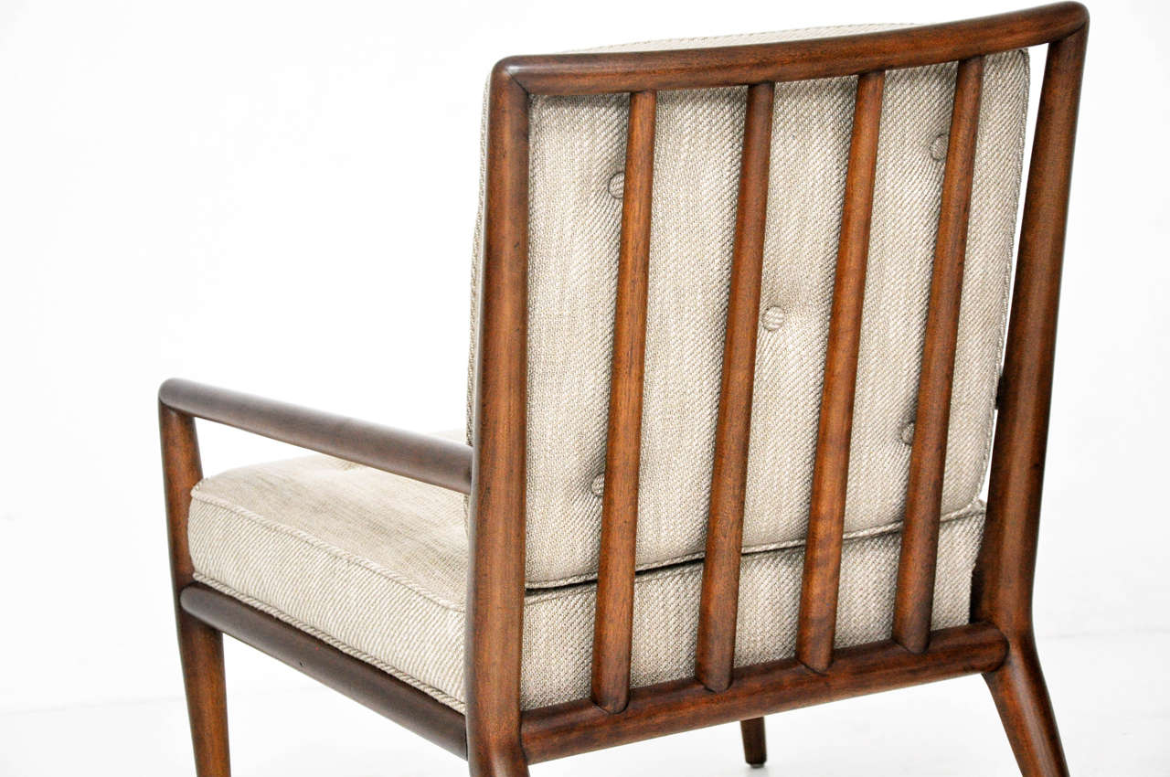 Wood T.H. Robsjohn-Gibbings Lounge Chair with Ottoman