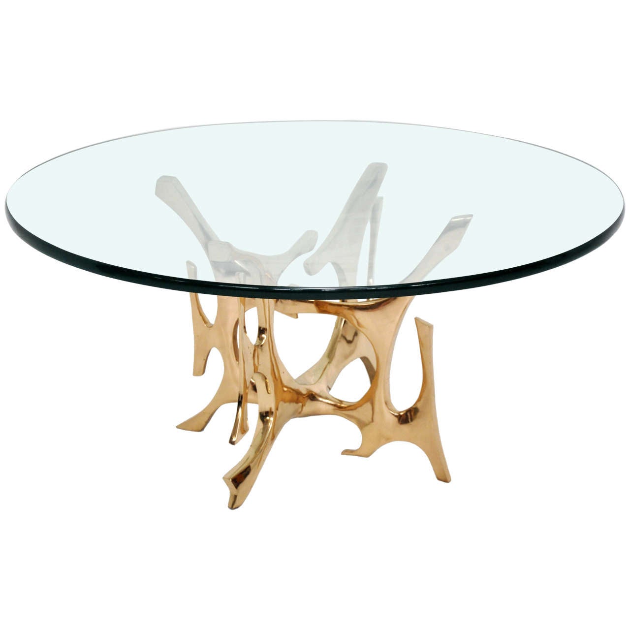Fred Brouard Bronze Sculpture Coffee Table For Sale at 1stdibs