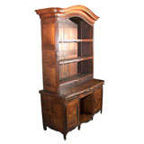 Carved Pewter Cupboard with Star Inlaid Doors