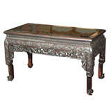 carved chinese table with mirrored top