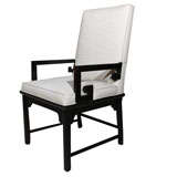Pair of Upholstered  Greek Key Armchairs