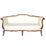 Antique French Shaped Crest Rail Sofa