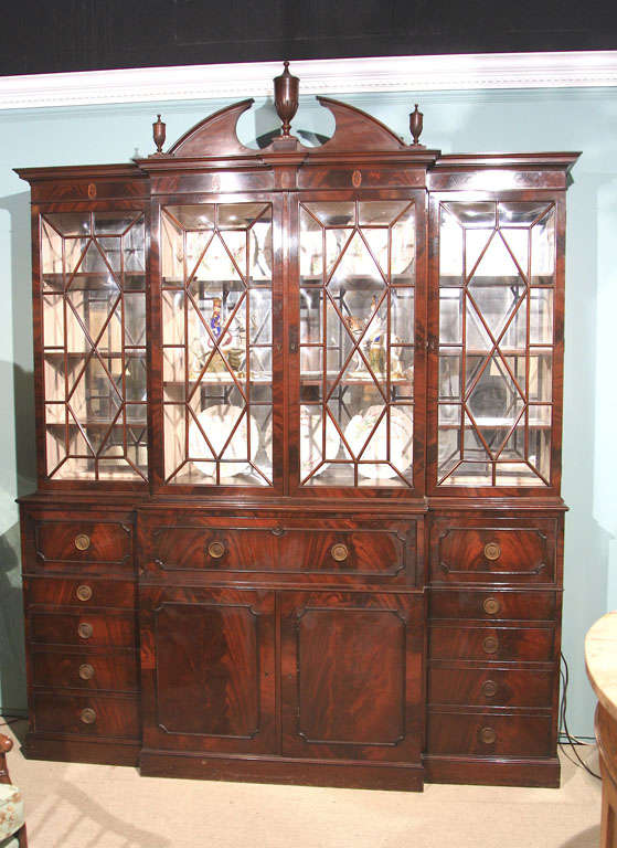 Mahogany Two Part Breakfront