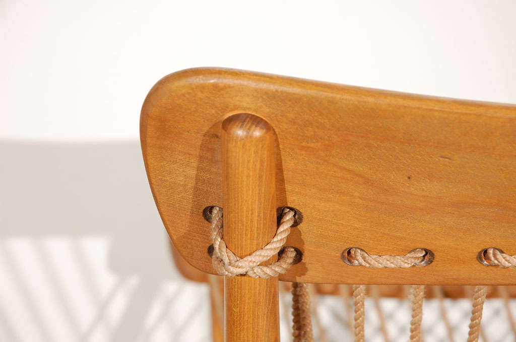 Rare Maruni japanese  Rope Chair 4