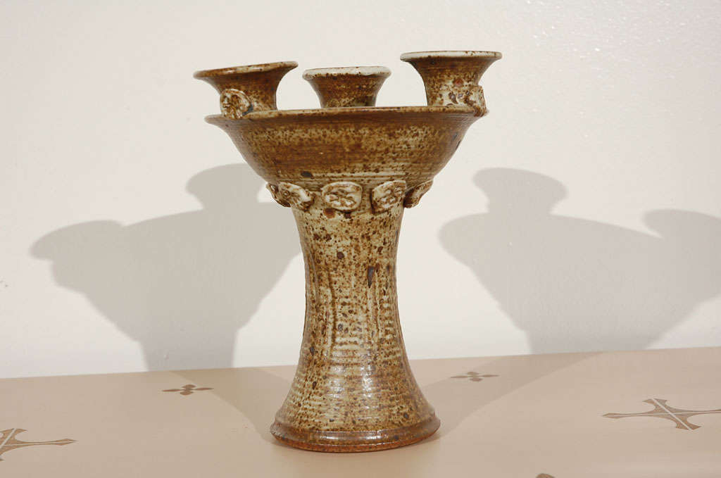 Vivika and Otto Heino Ceramic/Pottery Vase Candleholder Signed 3