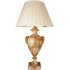 19th Marble Louis XVI Rams head lamp 12