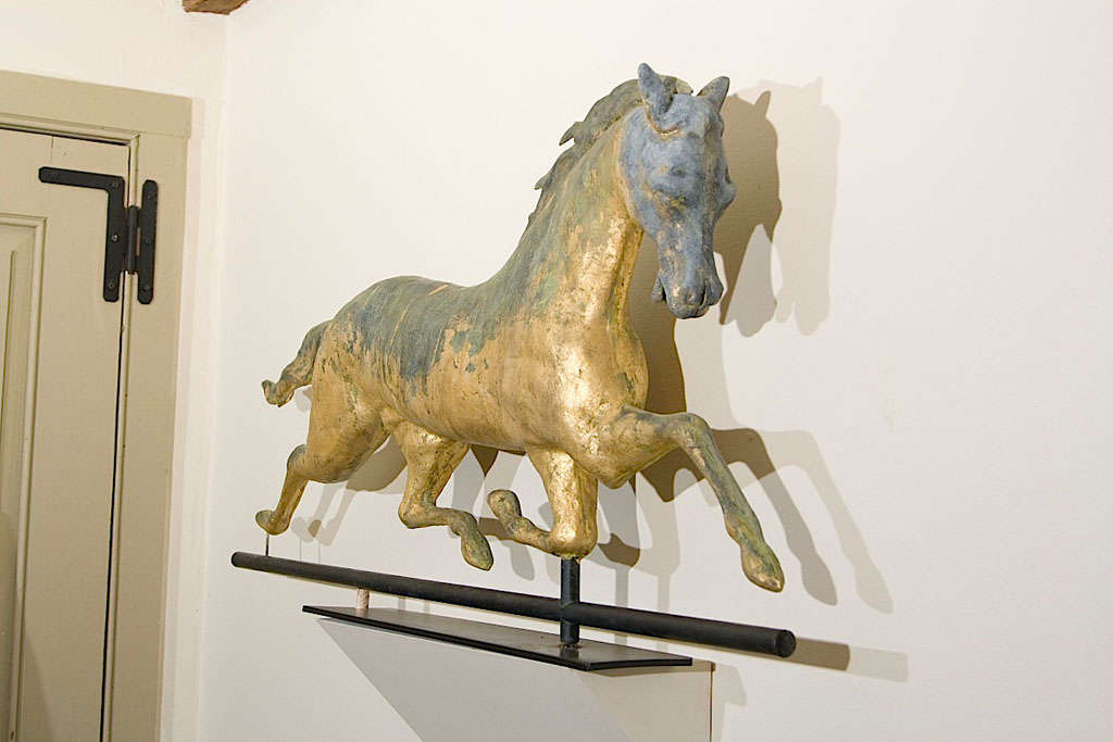 Copper Col. Patchen Running Horse Weathervane