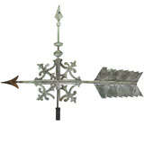19th c. Tiffany Scroll Arrow and Bannerette Weathervane
