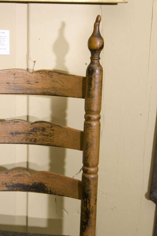 Ash 18th Century Bergen County Ladder Back Childs Chair