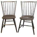 Pair of Early 19th c. Rodback Windsor Side Chairs