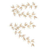 Set of Four Italian Gilded Metal Bamboo Sprigs