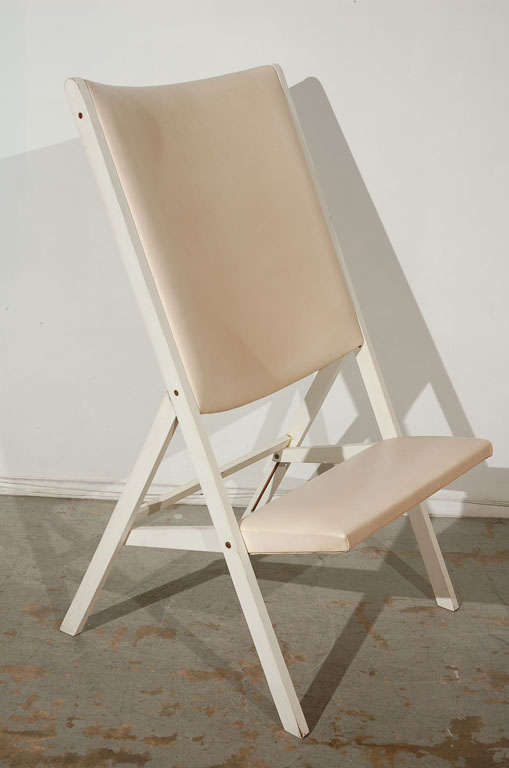The typology of folding chairs was at one point an object of much interest in Italy. Deriving from 19th century Campaign furniture, but expressing the revolutionary values of temporariness and portability beloved of post-'68 European 