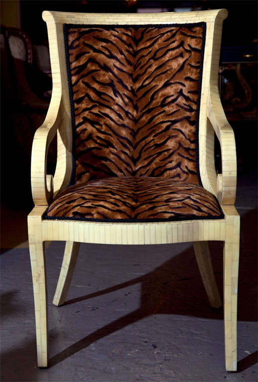 Pair of Armchairs with Animal Print Upholstery 1