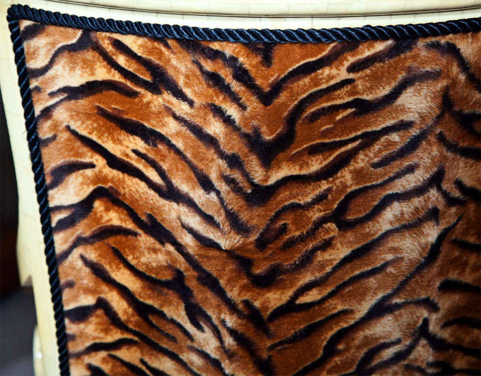 Pair of Armchairs with Animal Print Upholstery 4