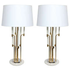 A Pair of 1950's Modernist Candelabra Table Lamps