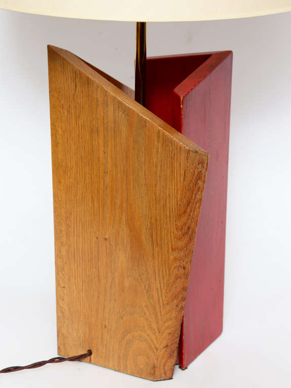 Cerused  Heifetz Table Lamp American Modernist 1940's For Sale