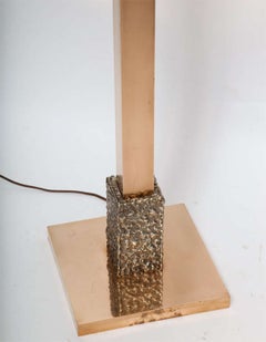 Floor Lamp Mid Century Modern Architectural bronze and silver 1960's