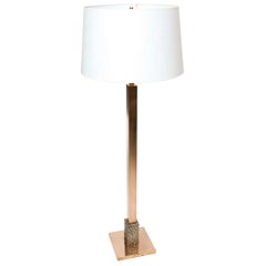 Floor Lamp Mid Century Modern Architectural bronze and silver 1960
s