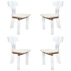 A set of 1960
s  Modernist Lucite Chairs