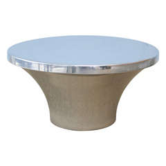 Cool Polished Alum 1970, s Coffee Table By Architectural Suppleme