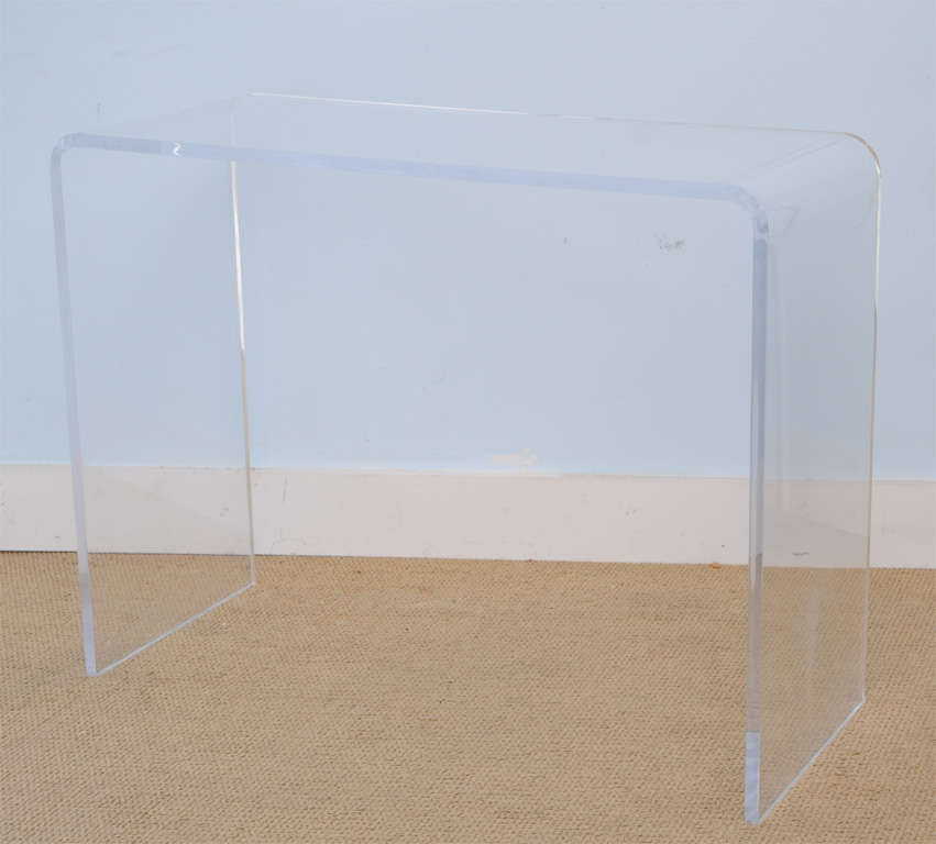 1970's Minimalist Lucite Waterfall Console