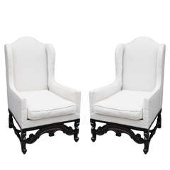 Pair of Large French Armchairs