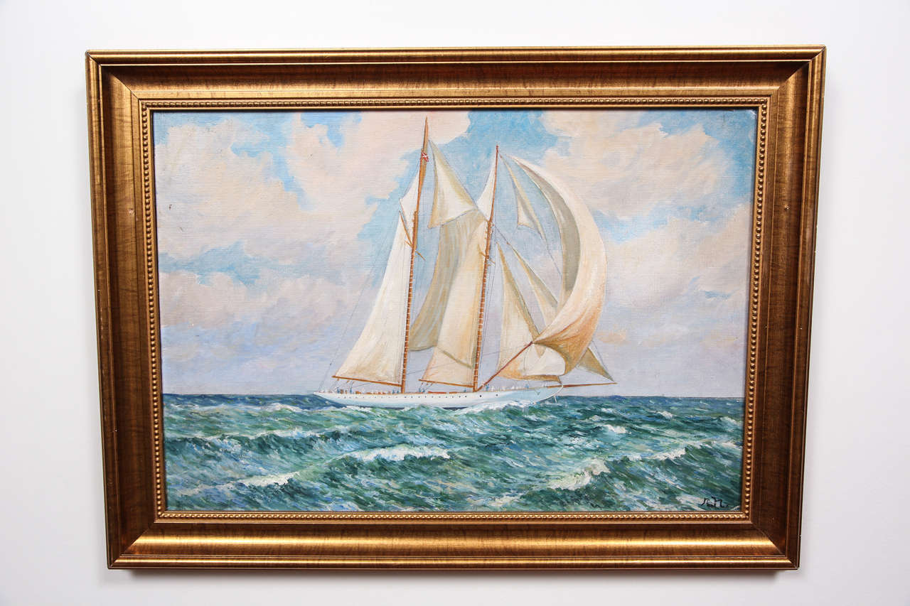 Vintage Sail Boat Paintings For Sale 3