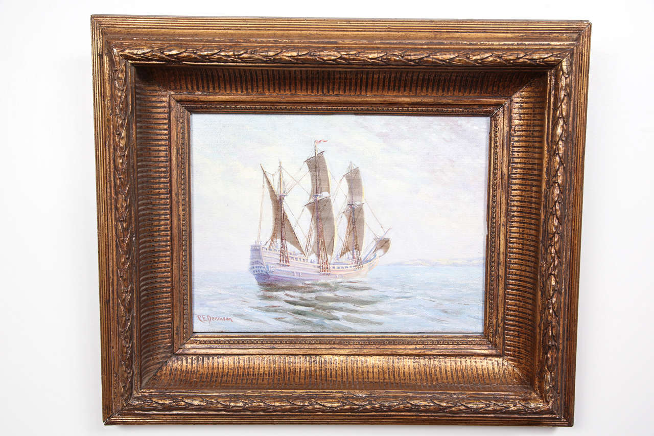 Mid-20th Century Vintage Sail Boat Paintings For Sale