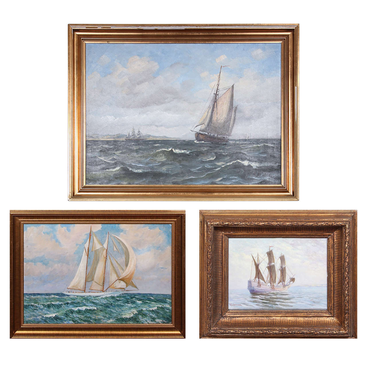 Vintage Sail Boat Paintings For Sale
